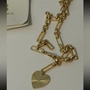 Bracha Emile Heart Lariat Necklace